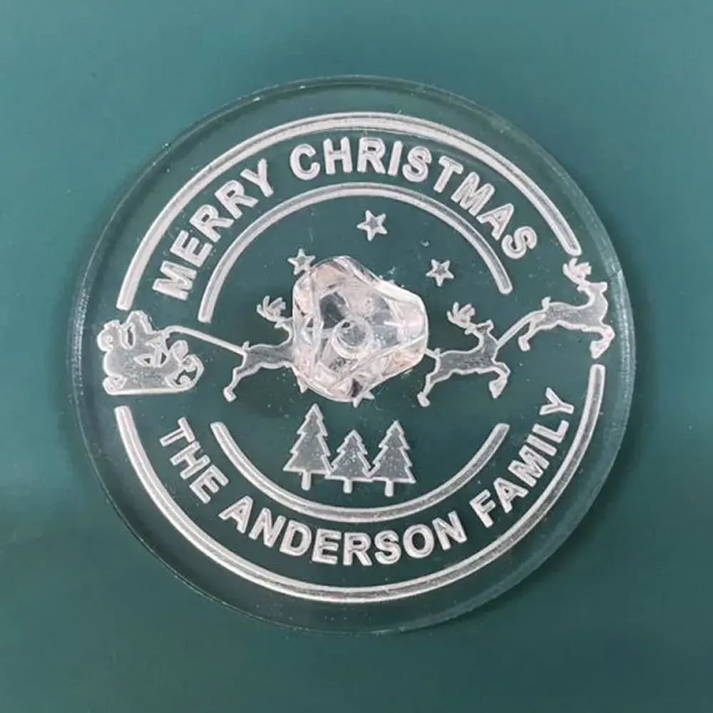 Personalized Merry Christmas Cookie Stamp Family Holiday Baking Acrylic Cookie Stamp