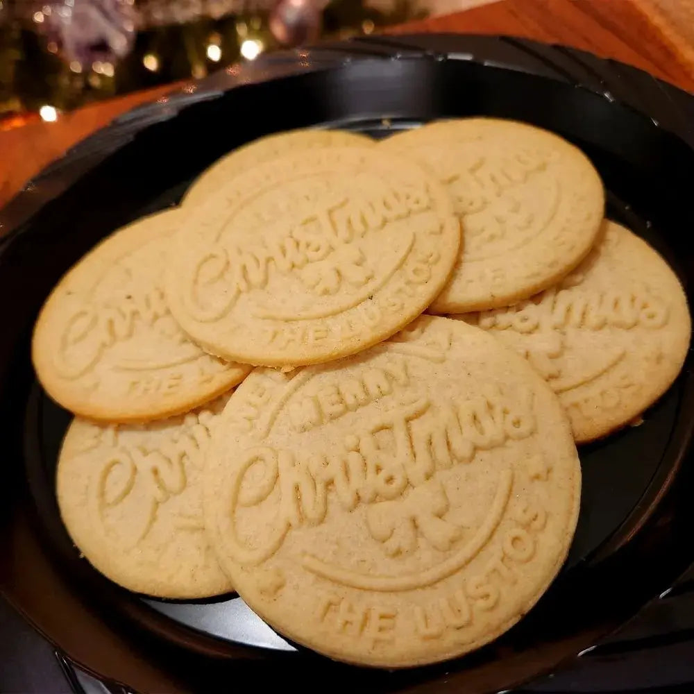 Personalized Merry Christmas Cookie Stamp Family Holiday Baking Acrylic Cookie Stamp