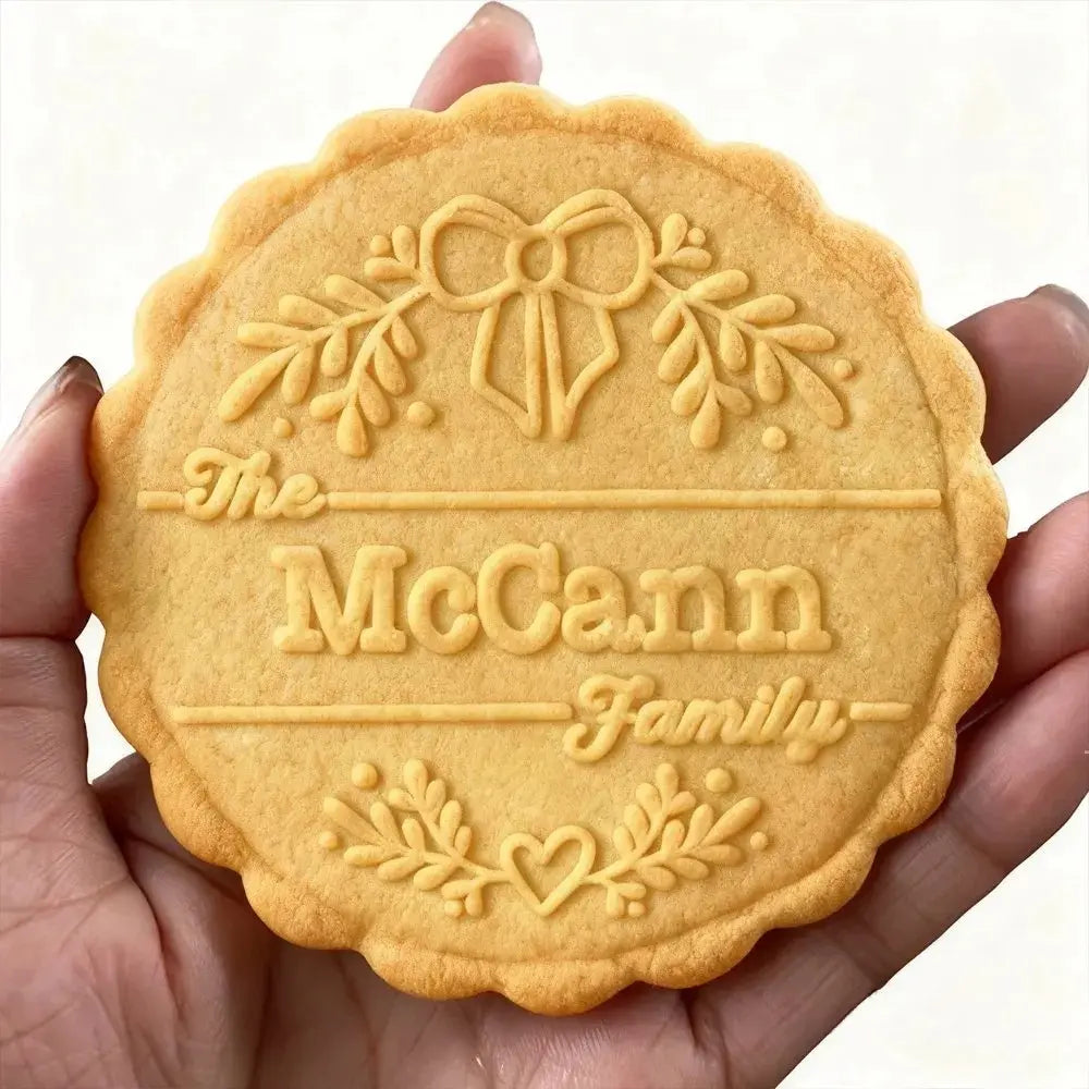 Personalized Christmas Cookie Cutters Xmas Cookie Stamp for Baking Christmas Sugar Cookie