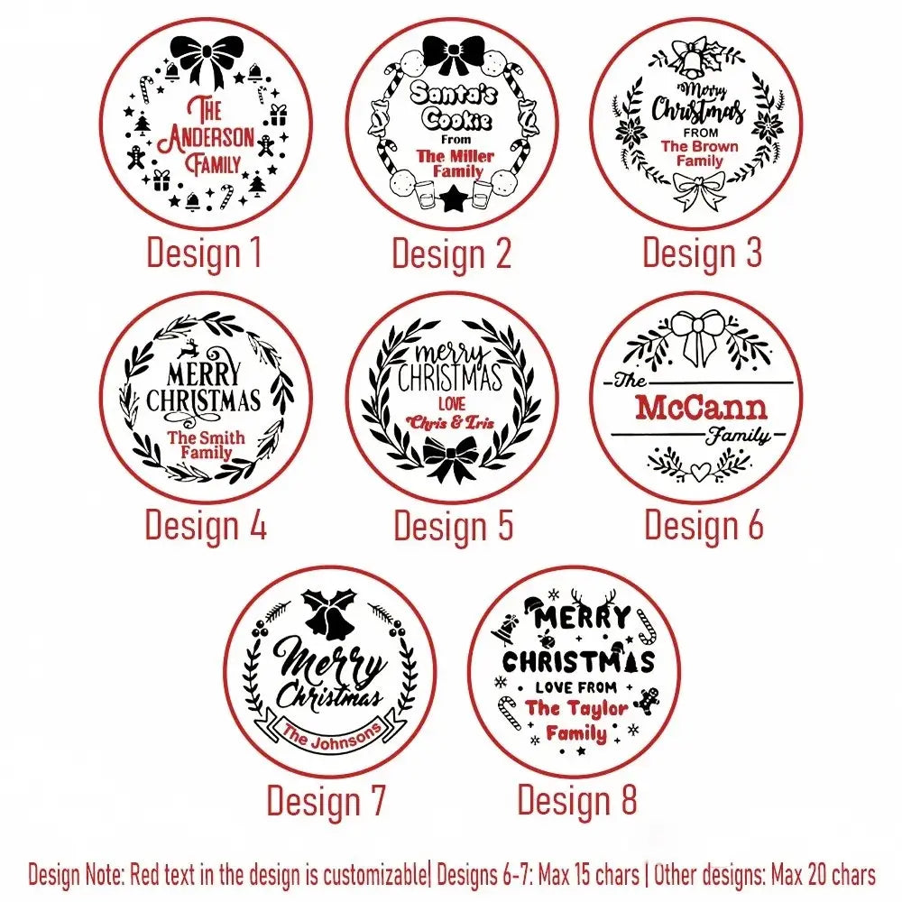 Personalized Christmas Cookie Cutters Xmas Cookie Stamp for Baking Christmas Sugar Cookie