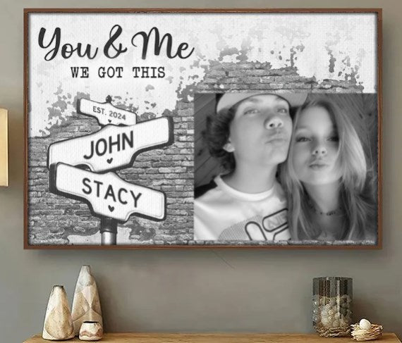 Custom Photo We Build A Life We Loved  - Couple Personalized Custom Horizontal Poster - Gift For Husband Wife, Anniversary