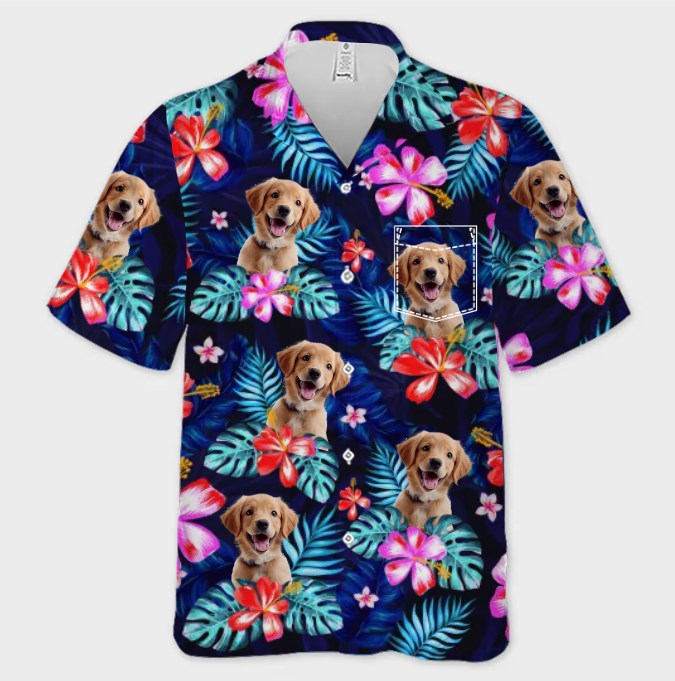 Custom Pet Photo It's Summer & Time For Wandering - Unisex Tropical Hawaiian Aloha Shirt