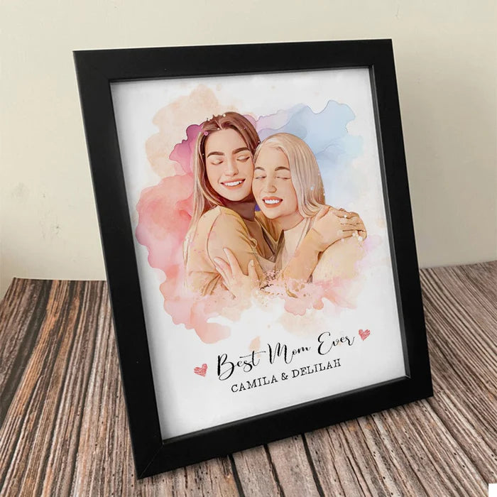 Custom Photo Best Mom Ever Happy Mother's Day Family Picture Frame