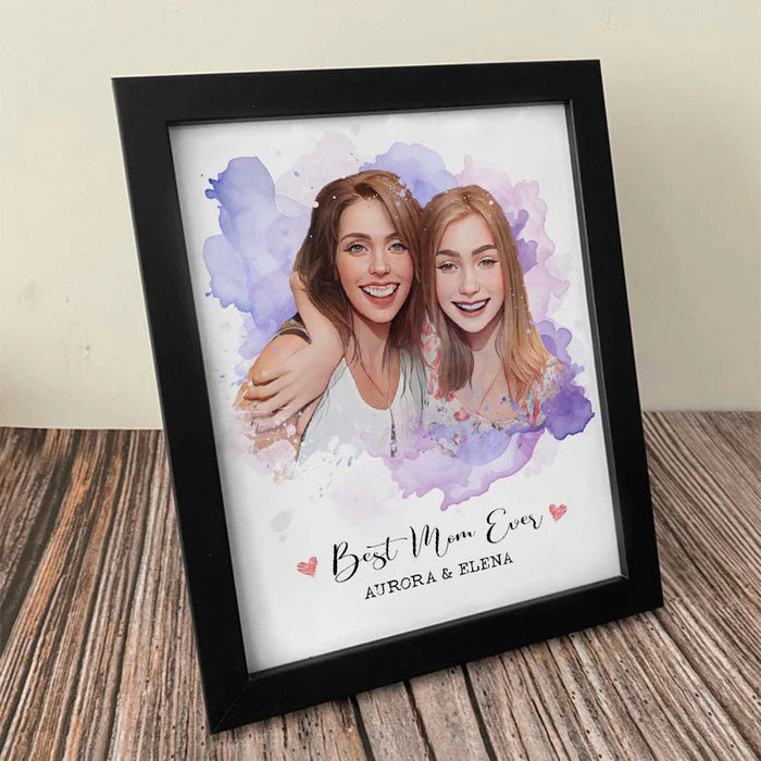 Custom Photo Best Mom Ever Happy Mother's Day Family Picture Frame