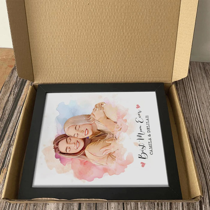 Custom Photo Best Mom Ever Happy Mother's Day Family Picture Frame