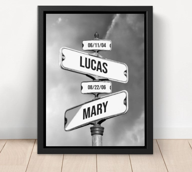 Personalized Canvas "Date of birth of children"