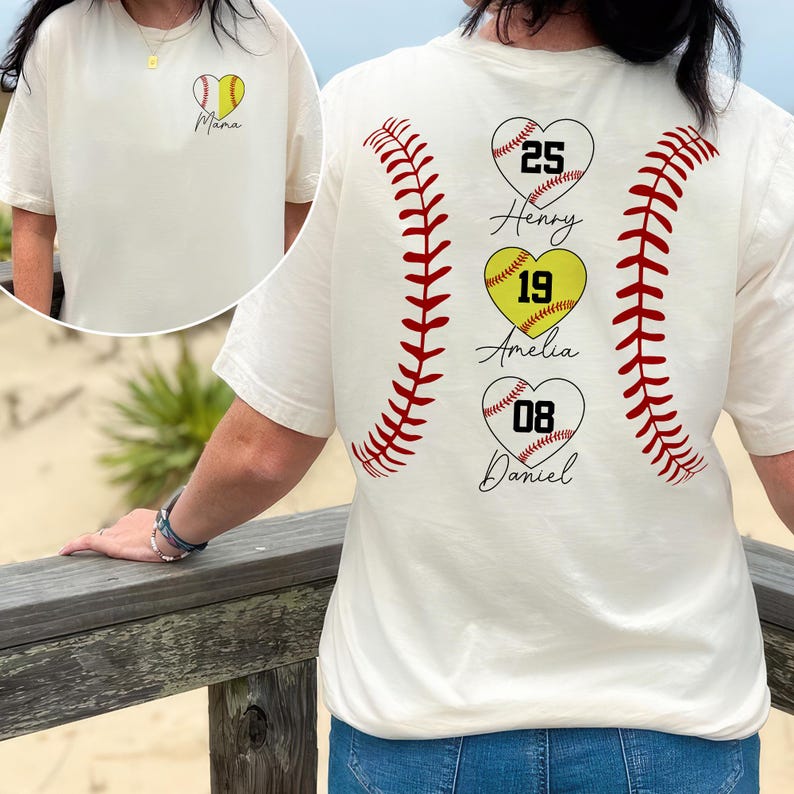 Custom Baseball Softball Sports Mom Shirt,  Mother's Day Gift