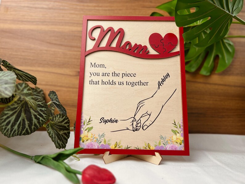 Custom You Are The Piece That Holds Us Together Mother’S Day Puzzle Sign
