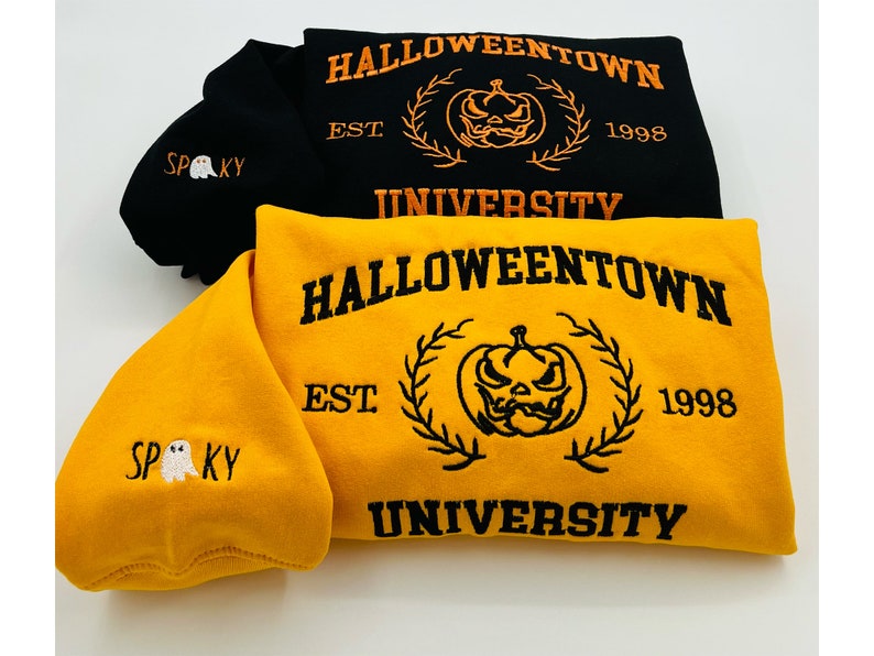 Custom Halloween Embroidery Pumpkin Sweatshirt