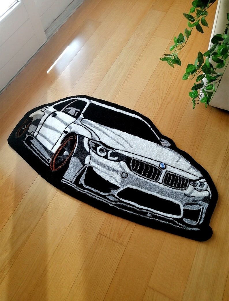 Face Rug Cars Custom Tufted Rug Aesthetic Car Rug