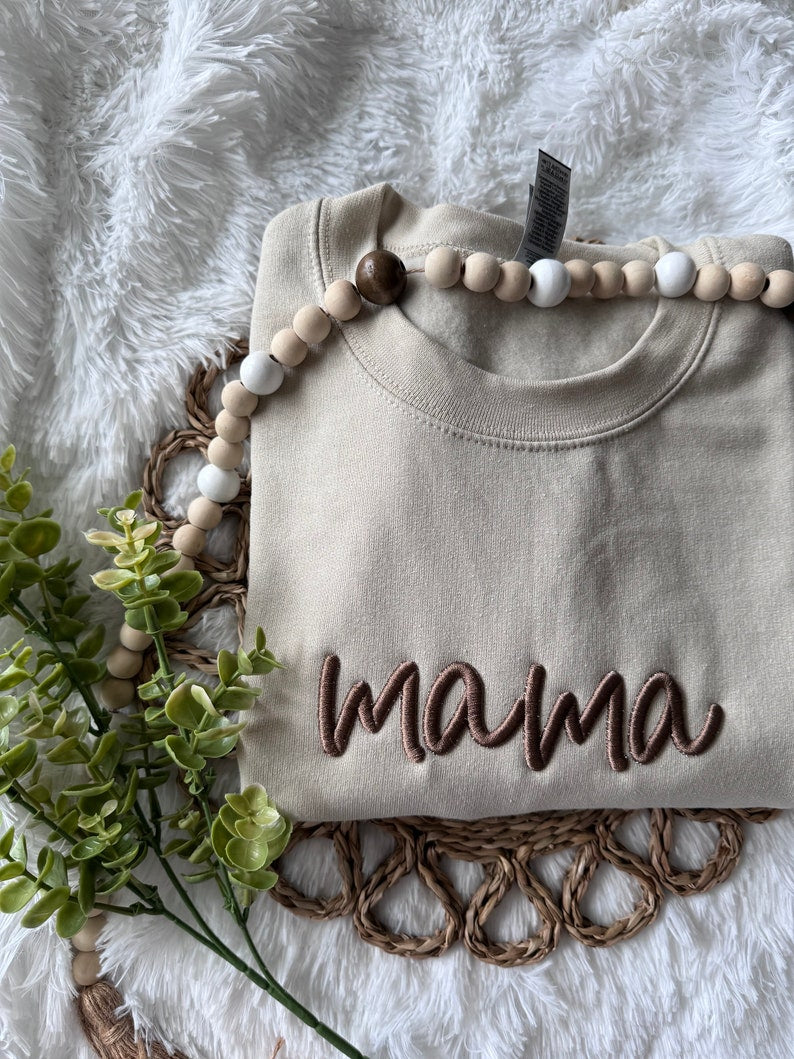 Custom Mama 3D Puff Embroidery Sweatshirt/T-shirt/Hoodie