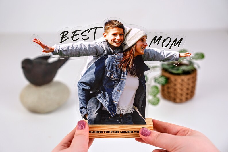 Custom Photo Statuette - Acrylic Photo Cutouts - Mothers Day Gift