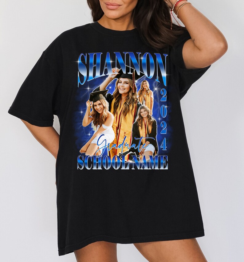 Personalized Graduation Sweatshirt, Your Own Custom Photo Senior 2024 Graduate