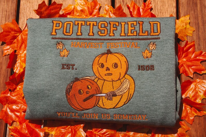 Pottsfield Harvest Festival Pumpkin Carver Embroidered Sweatshirt