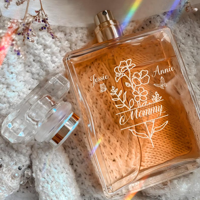 Custom Birthmonth Flower Perfume Bottle Gift for Mom