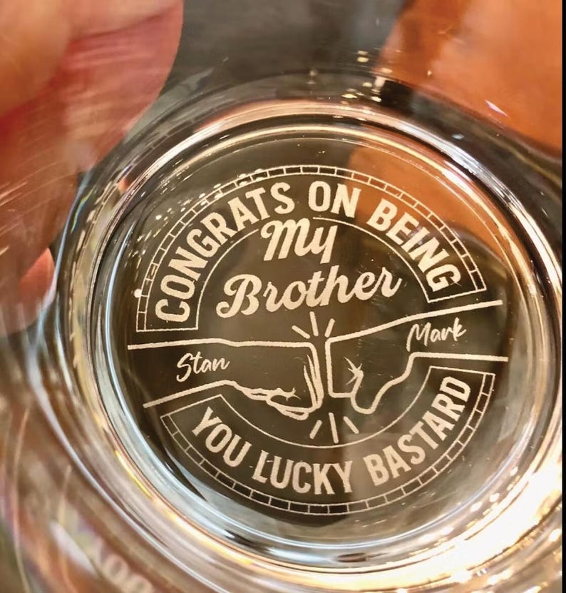 Personalized Engraved Whiskey Glass, Father's Day Gifts For Husband, Engraved Whiskey Glass
