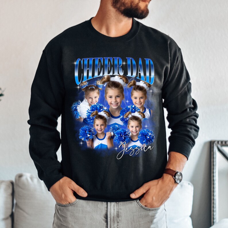 Personalized Vintage Cheer Dad Sweatshirt For Dad
