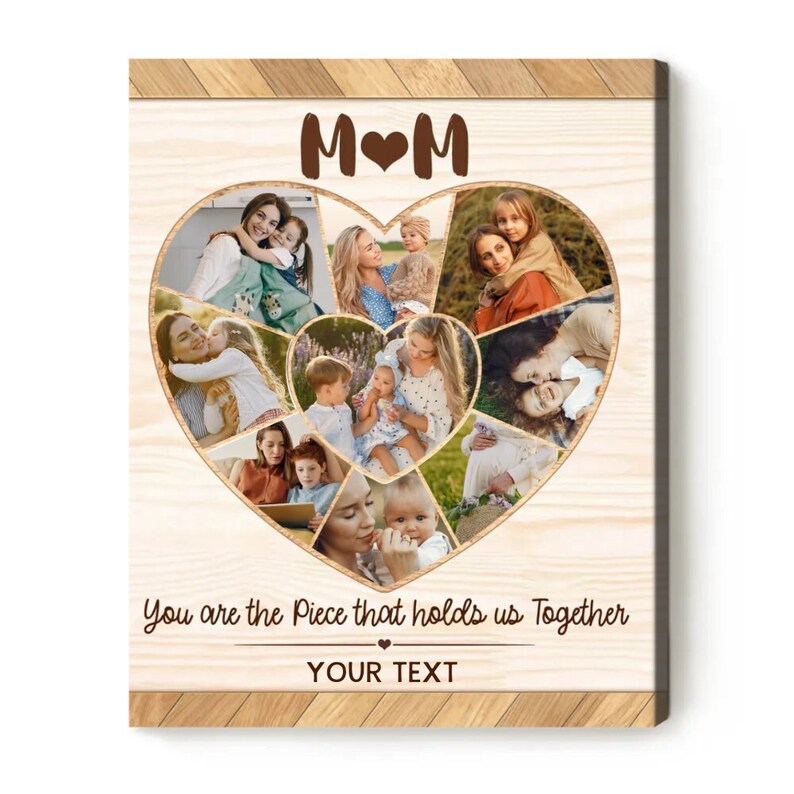 Custom Puzzle Photo You Are The Piece That Holds Us Together Canvas Gift For Mother