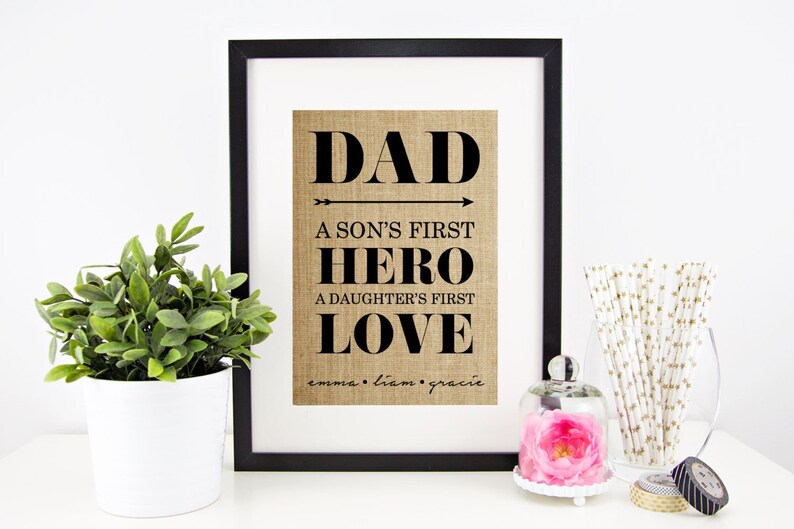 A Son's First Hero A Daughter's First Love Personalized Father's Day Gift for Dad Gift Idea Veteran Military Sentimental Gifts