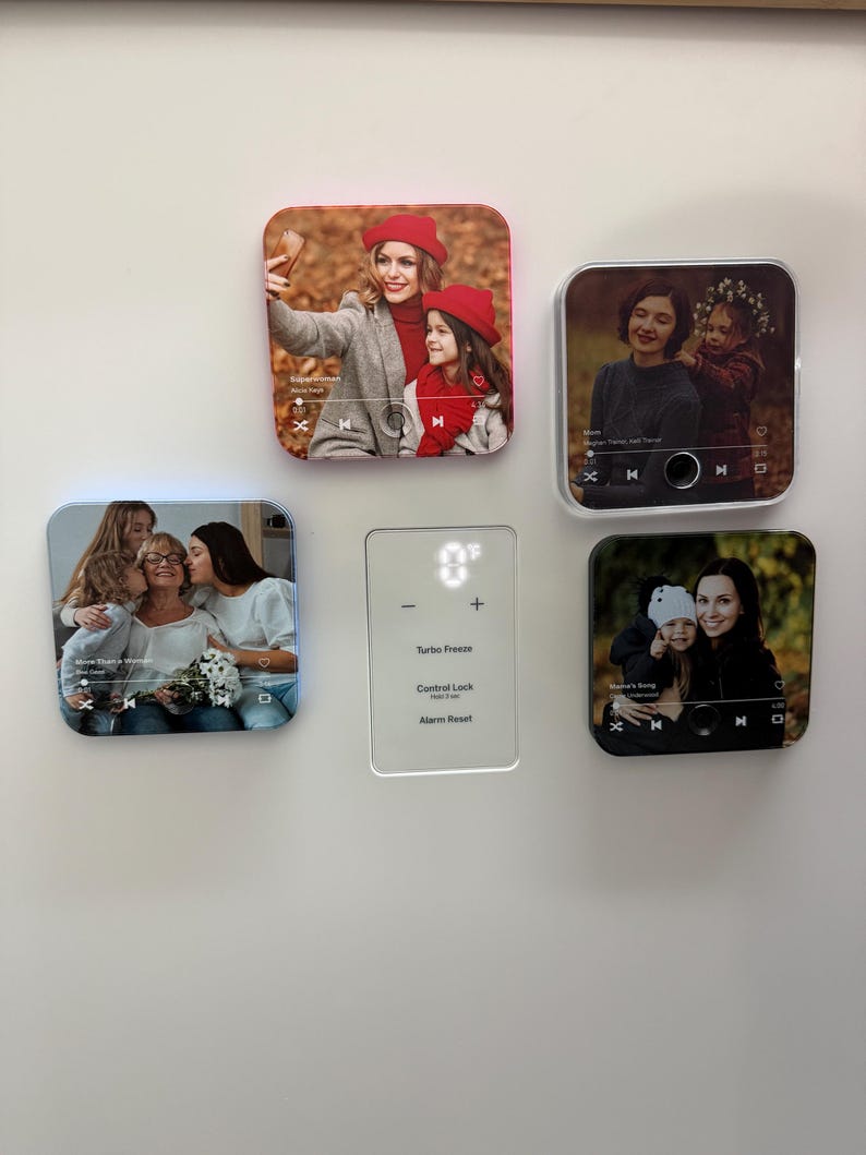 Personalized Music Gift Fridge Magnet, Mother's Day Gift, Music Box Play Song Gift, Photo Magnet