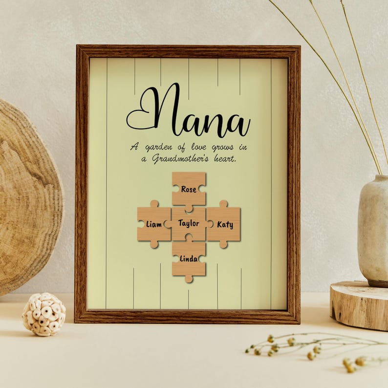 Custom Puzzle Frame Artwork Mother's Day Gift For Mom