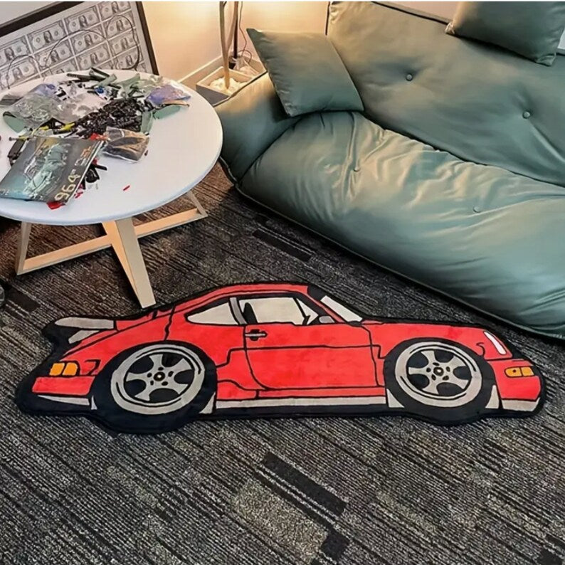 Car RUF Porsche Creative Thickened Faux Cashmere Non Slip Rug