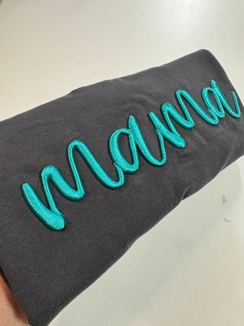 Custom Mama 3D Puff Embroidery Sweatshirt/T-shirt/Hoodie