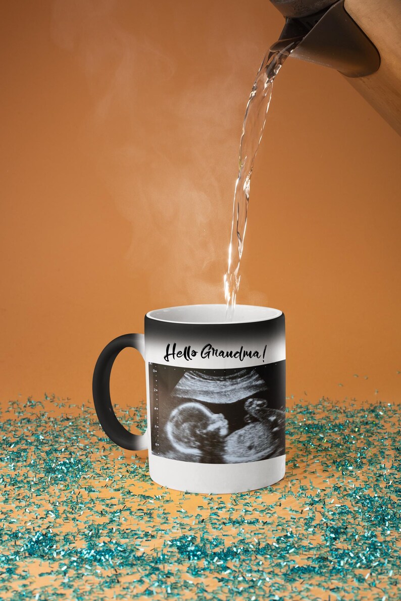 Custom Surprise Pregnancy Announcement Mug - Color Changing Sonogram Reveal Gift
