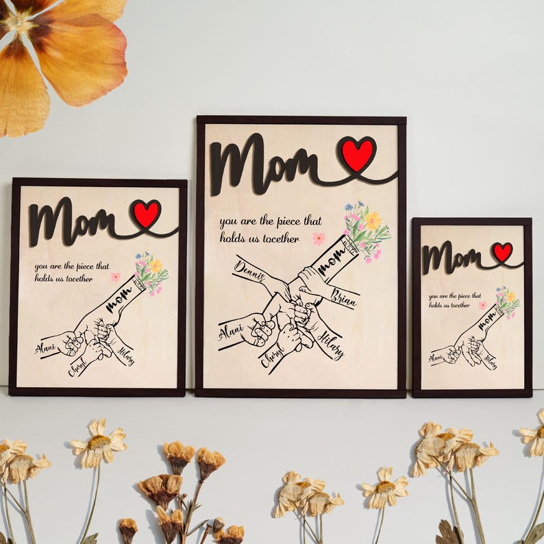 Custom Mom You Are The Piece That Holds Us Together Puzzle Piece Gift