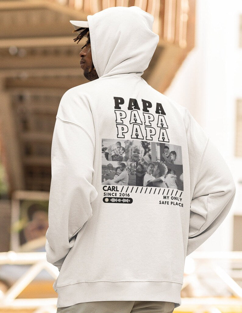 Custom Vintage Photo Unique Gift for Dad Hoodie