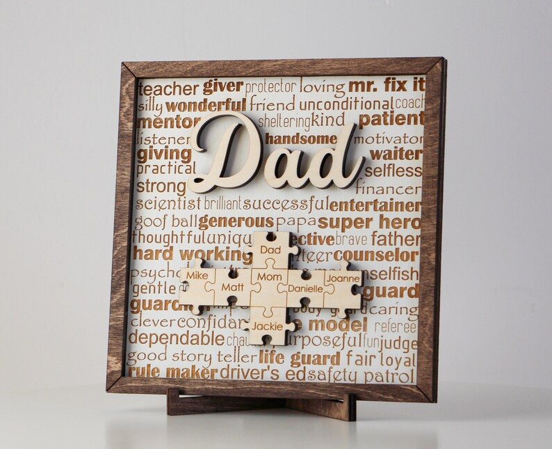 Custom Dad Puzzle Sign, Unique Gift For Fathers Day
