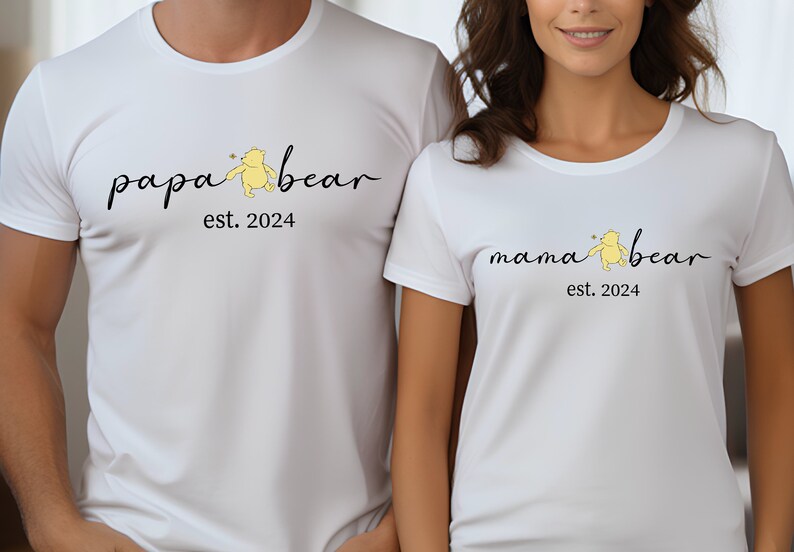 Personalized Papa Bear Shirt, Est With Kid Name Shirt, Gift For Papa, Papa Shirt