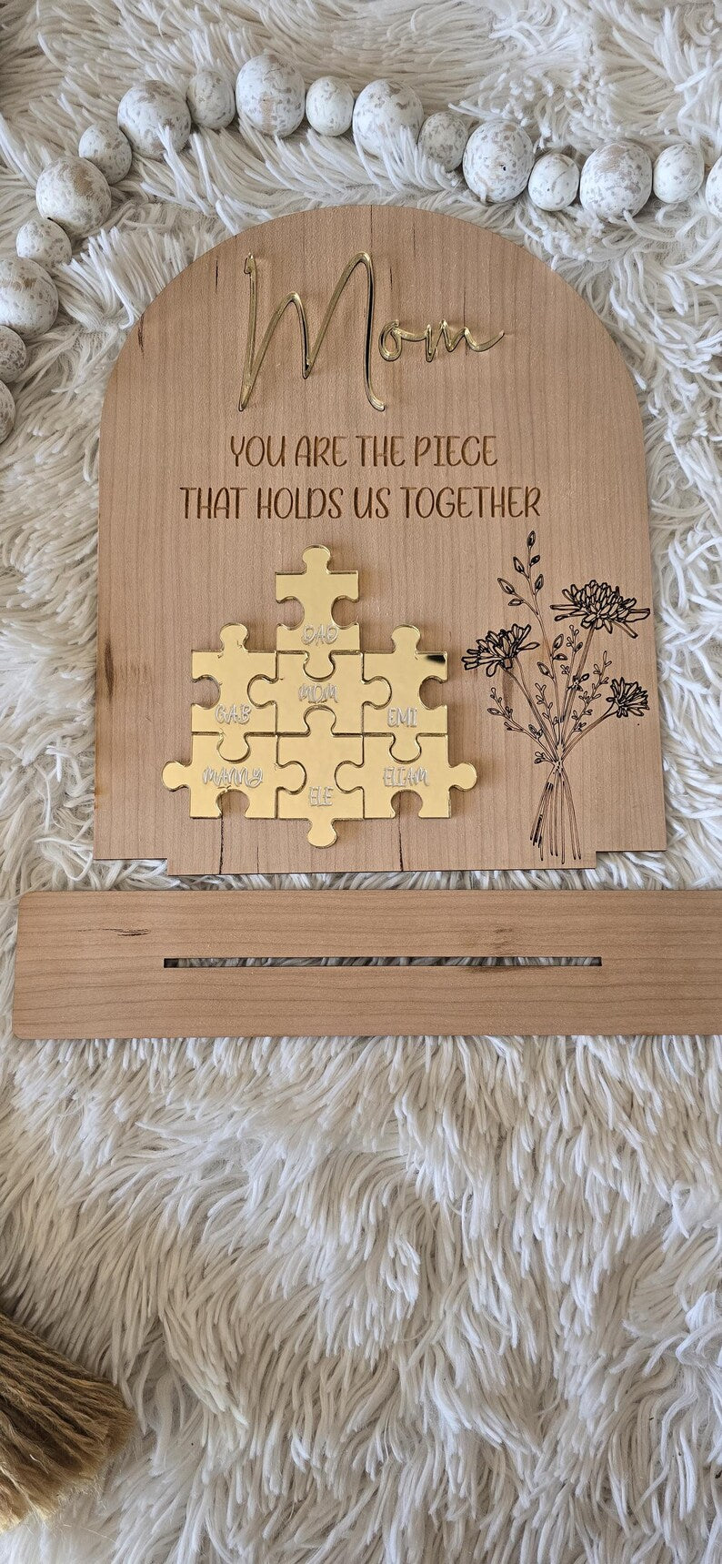 Custom Your Are The Piece That Holds Us Together Mom Puzzle Sign, Mother’S Day Gift From Kids