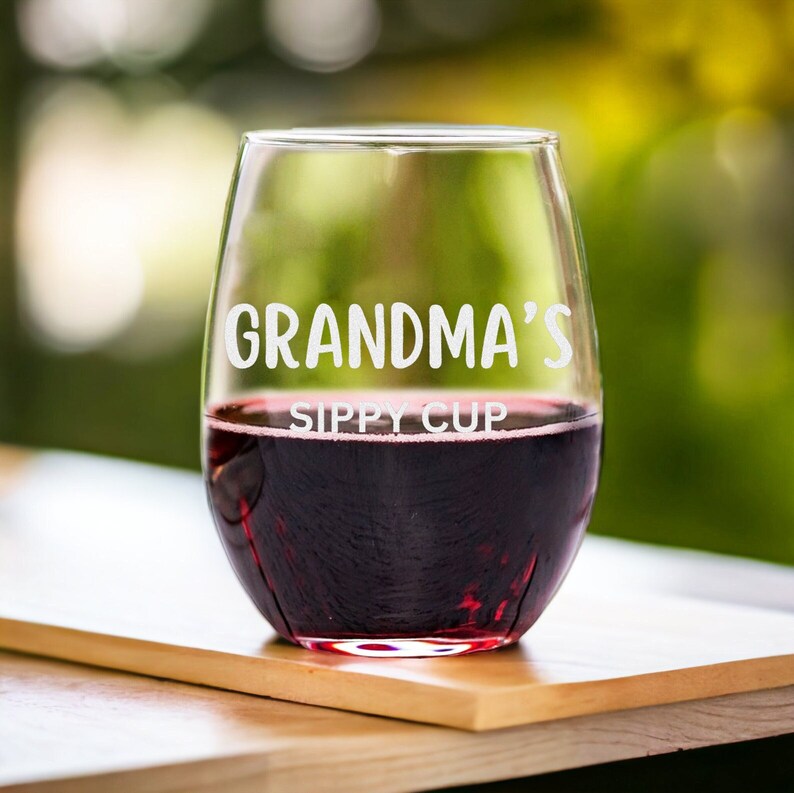 Custom Whiskey Glass And Wine Glass Gift For Grandparents