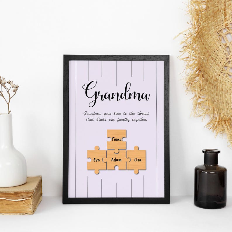 Custom Puzzle Frame Artwork Mother's Day Gift For Mom