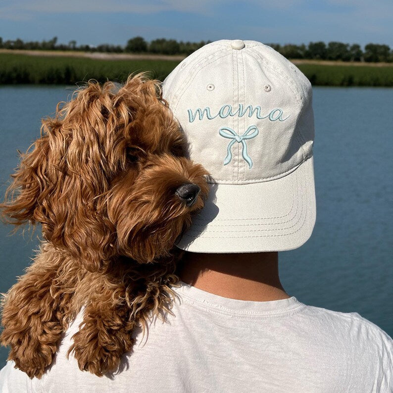 Personalized Bow Mama Embroidered Hat