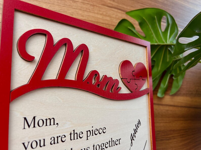 Custom You Are The Piece That Holds Us Together Mother’S Day Puzzle Sign