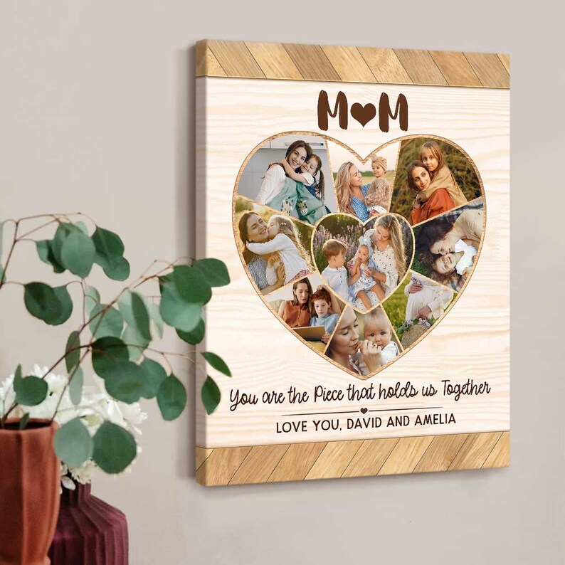 Custom Puzzle Photo You Are The Piece That Holds Us Together Canvas Gift For Mother