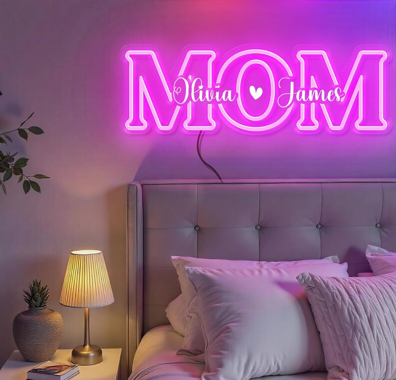 Custom Name Neon Light For Mom – Personalized Led Light For Mother's Day Gift