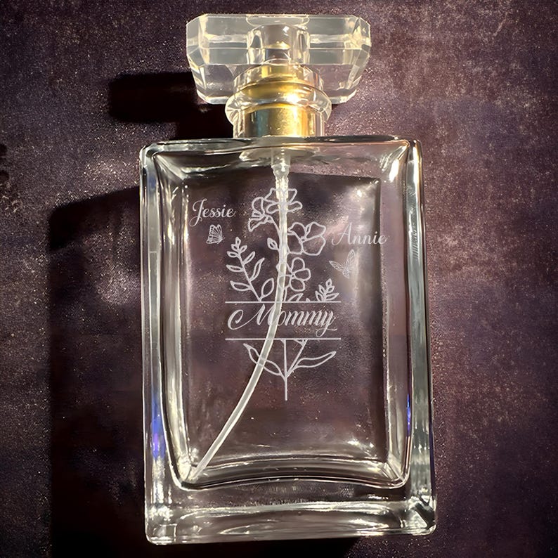 Custom Birthmonth Flower Perfume Bottle Gift for Mom