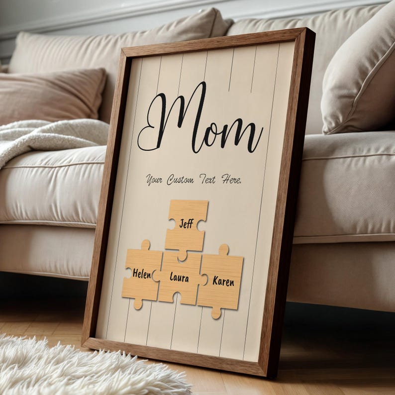 Custom Puzzle Frame Artwork Mother's Day Gift For Mom