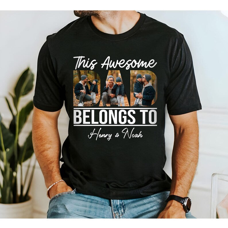 Custom Photo Dad Shirt,Father’s Day Gift