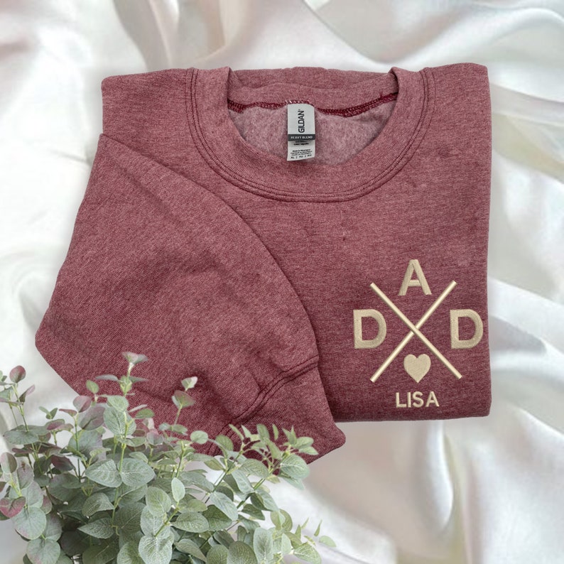 Custom Dad Embroidery Hoodie with Name , Father T-Shirt, Dad Pregnancy Announcement Sweatshirt, Cool Dad Hoodie