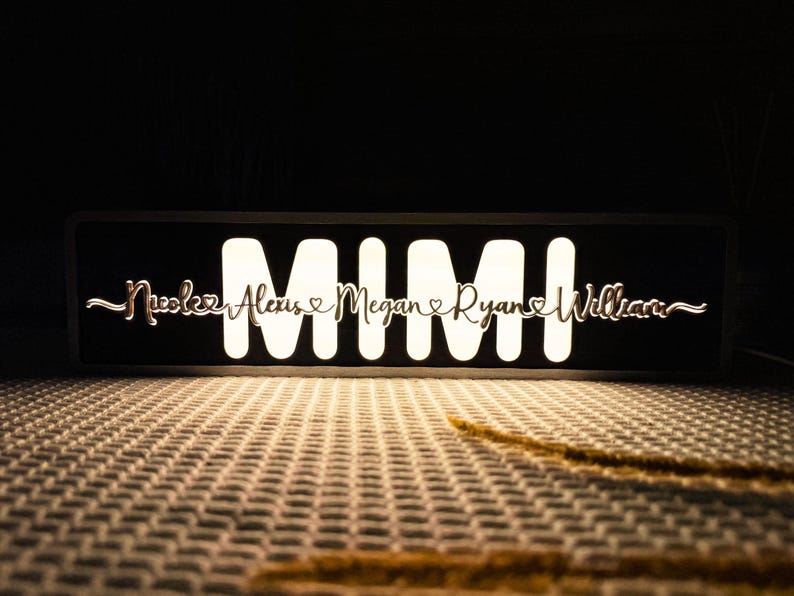 Custom Unique Night Light Gift For Mom From Kids Husband