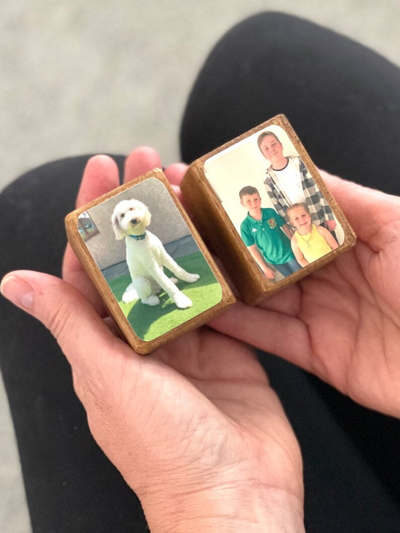 Stacking Photo Blocks Set - Photo Gift Wooden Photo Block