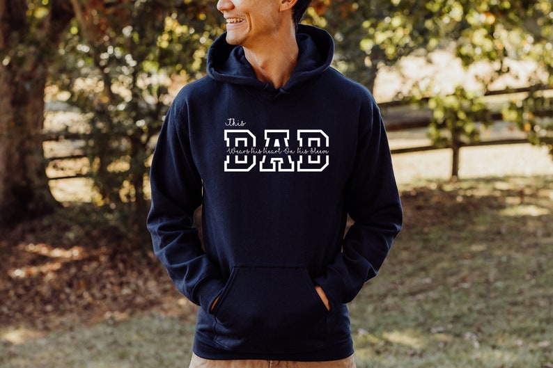Personalized Dad Long Sleeve Hoodie, Custom Dad Hoodie With Kids Names, Gift for Dad