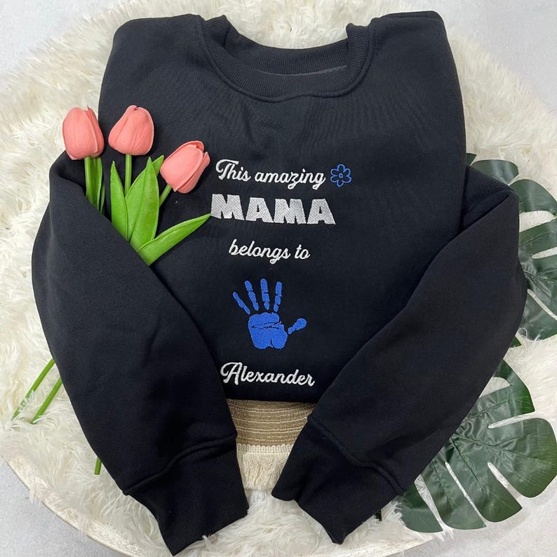 Custom Embroidered This Amazing Daddy Belongs To Comfort Colors Sweatshirt
