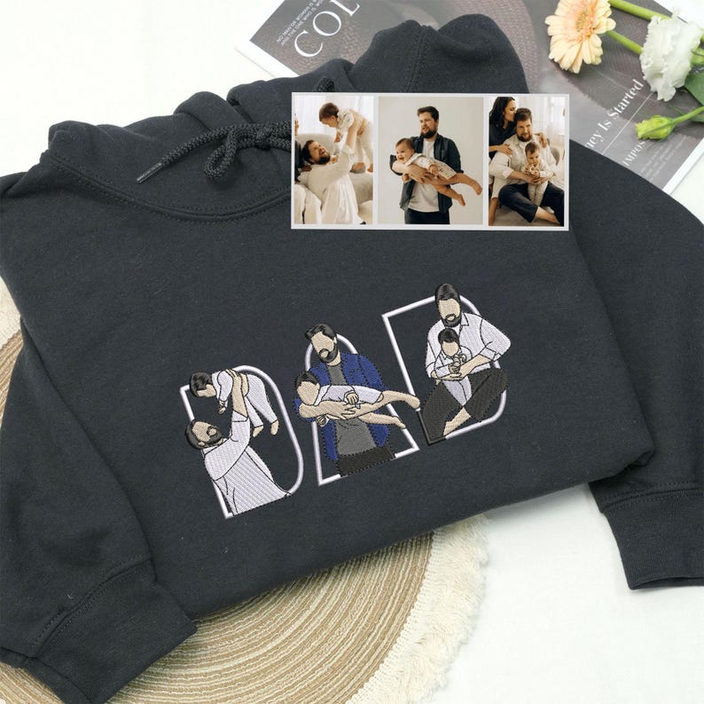 Custom Family Embroidered Sweatshirt – A Unique And Heartwarming Gift For Dad Or Mom