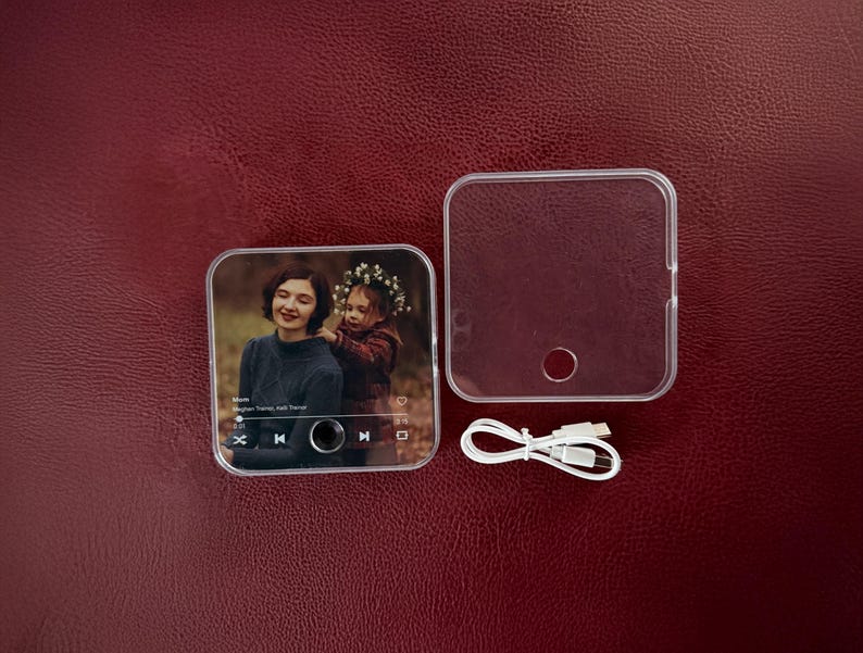 Personalized Music Gift Fridge Magnet, Mother's Day Gift, Music Box Play Song Gift, Photo Magnet