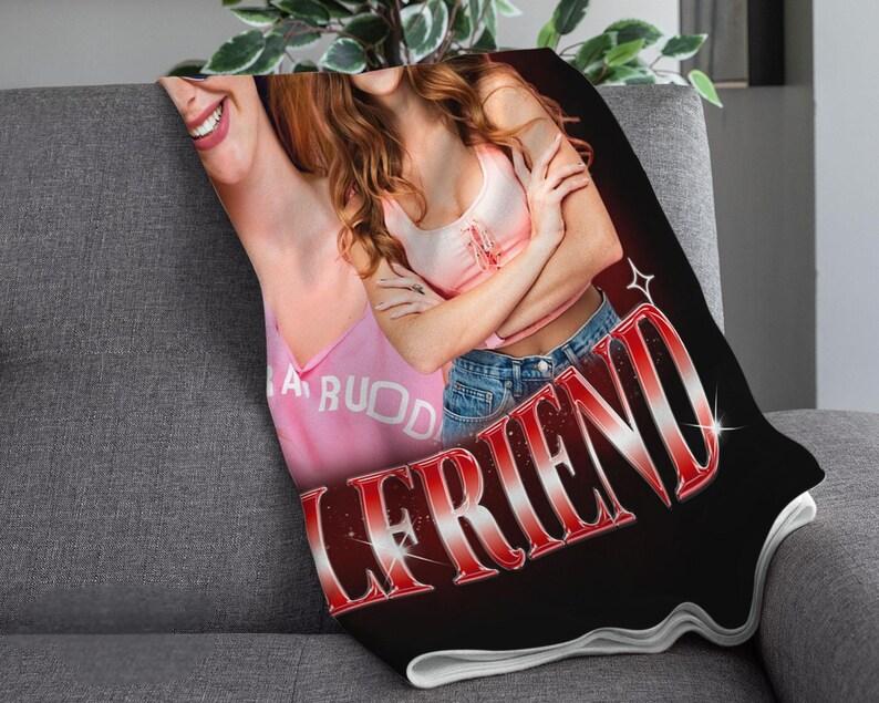 Personalized I Love My Girlfriend Photo Blanket